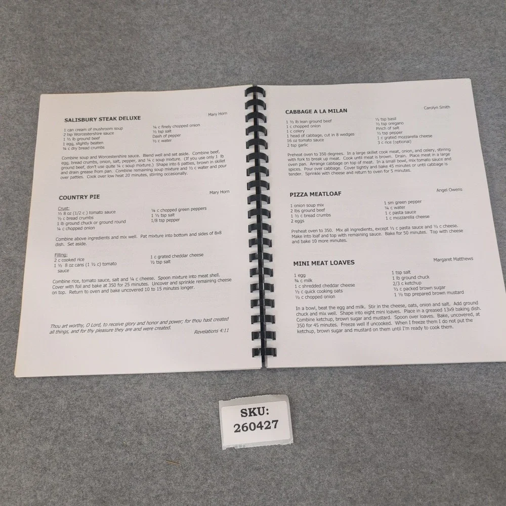 Lineville Baptist Church Cookbook 2009 Alabama Community Recipes White Spiral‎